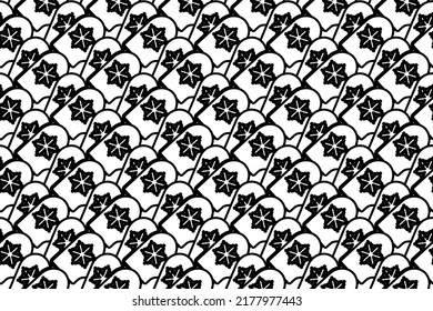 Seamless pattern completely filled with outlines of mittens symbols. Elements are evenly spaced. Vector illustration on white background