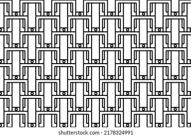 Patrón sin brillo completo con contornos de símbolos de tableta. Los elementos están separados por igual. Ilustración del vector sobre fondo blanco