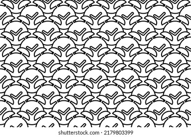 Seamless pattern completely filled with outlines of alarm clock symbols. Elements are evenly spaced. Vector illustration on white background