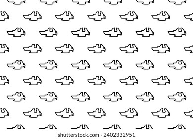 Seamless pattern completely filled with outlines of vise symbols. Elements are evenly spaced. Vector illustration on white background