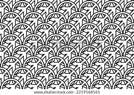 Seamless pattern completely filled with outlines of no left turn signs. Elements are evenly spaced. Vector illustration on white background