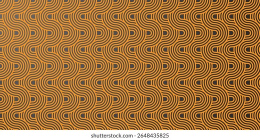 Seamless pattern with complex twisted line formations and geometric striping, black and white vector background for optical art and modern textures