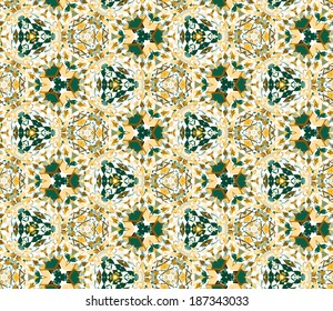 Seamless pattern composed of abstract elements on a white background