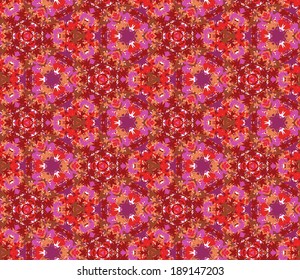 Seamless pattern composed of color abstract elements located on a white background