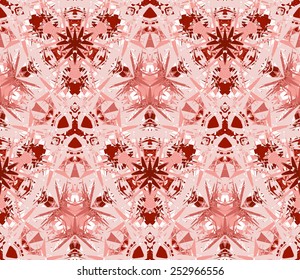 Seamless pattern composed of color abstract elements located on a white background. Useful as design element for texture, pattern and artistic compositions. Vector illustration.
