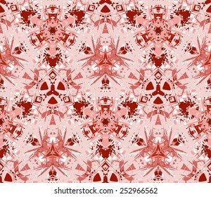 Seamless pattern composed of color abstract elements located on a white background. Useful as design element for texture, pattern and artistic compositions. Vector illustration.