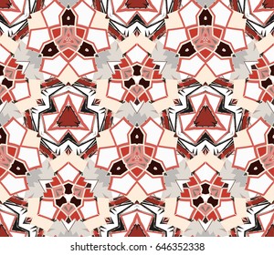 Seamless pattern. Composed of color abstract shapes. Useful as design element for texture and artistic compositions.