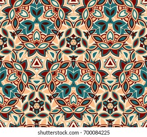 Seamless pattern. Composed of color abstract shapes. Useful as design element for texture and artistic compositions.