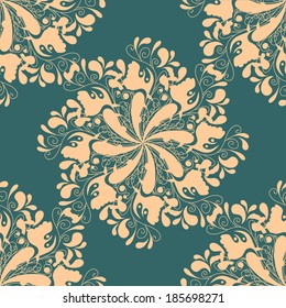 Seamless pattern composed of flower elements
