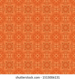 Seamless pattern composed of four-sided elements. Copper colors.