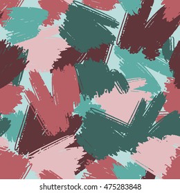 Seamless pattern composed of hand drawn naturalistic brush strokes