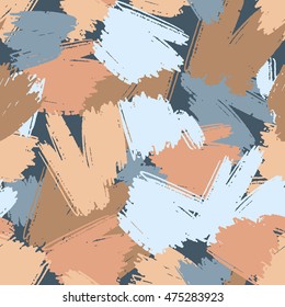 Seamless pattern composed of hand drawn naturalistic brush strokes