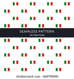 Seamless pattern composed from national flags of the Italy country. Hexagon rhythm flag pattern background, Vector abstract background design for card, poster, print, decor, textile.