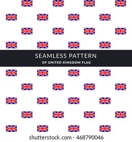 Seamless pattern composed from national flags of the United Kingdom country. Hexagon rhythm flag pattern background, Vector abstract background design for card, poster, print, decor, textile.