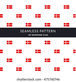 Seamless pattern composed from national flags of the Denmark country. Hexagon rhythm flag pattern background, Vector abstract background design for card, poster, print, decor, textile.