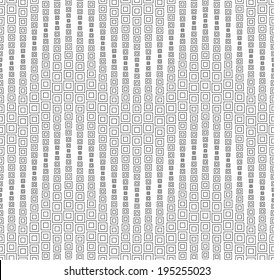 Seamless pattern composed of through geometric elements located on a white background.