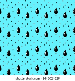 Seamless pattern composition of decorative droplets, for the decor of the fabric, vector image