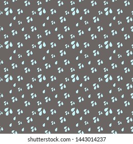 Seamless pattern composition of water droplets, for the decor of the fabric, vector image