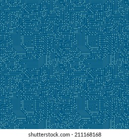 Seamless Pattern. Computer Circuit Board.