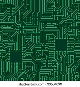 Seamless Pattern. Computer Circuit Board.