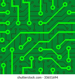 Seamless pattern. Computer circuit board.