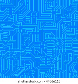 Seamless pattern. Computer circuit board.