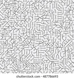 Seamless pattern. Computer circuit board.