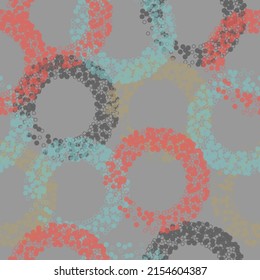 Seamless Pattern with Concentric Circles on Dark Blue Backdrop. Tracery seamless pattern. tribal rapport.