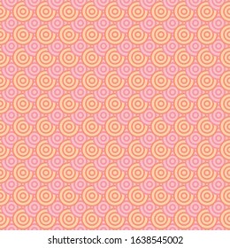 Seamless pattern with concentric circles, vector background