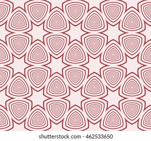 Seamless pattern with concentric circles. Vector illustration. For the interior design, printing, wallpaper, textile industry. Rose color
