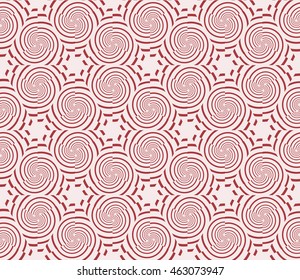 Seamless pattern with concentric circles. Vector illustration. For the interior design, printing, wallpaper, textile industry. Rose color