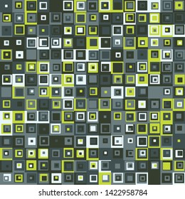 Seamless pattern. Concentric squares. Chaotic coloring. Check camouflage. For fashion items and design.