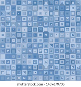 Seamless pattern. Concentric squares. Chaotic coloring. Winter checkered camouflage. For warm fashion and design.