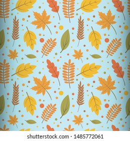 seamless pattern concept of autumn floral design vector
