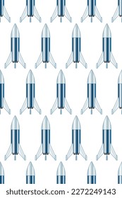 Seamless pattern of a concept space rocket