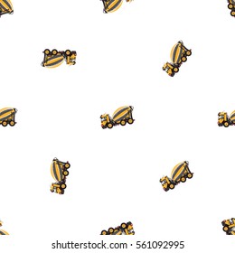 Seamless pattern with concrete haulers. Inspired by road, building machinery. Vector background for decoration children's room, invitations, website, mobile app.