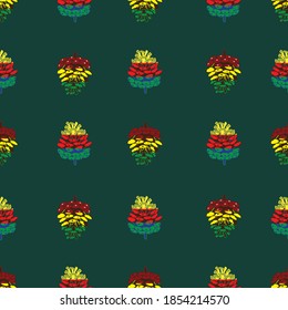 Seamless pattern with cone, vector design for paper, fabric.