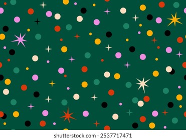 Seamless pattern with confetti. Holiday background. Celebration. Confetti pattern abstract vector background. Retro memphis design. Perfect for wallpapers, pattern fills, web page backgrounds
