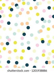 Seamless pattern with confetti on a white background