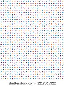 Seamless pattern with confetti on a white background