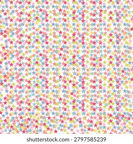 Seamless pattern of confetti star design, suit for package design, wallpaper, fashion print, Housing wallpaper, arty-crafty, tote bag design.