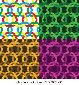 Seamless pattern with connected rounded hexagon texture for wallpaper, background and any other purpose. Easy for color editing with color grouped. Can use in cutting edge style pattern