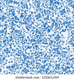 Seamless pattern consisting of broken pentagons. The background is a texture from square suns. In the foreground hatching. Camouflage style.