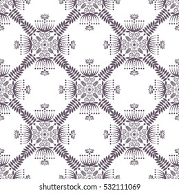 seamless pattern consisting of carved snowflakes