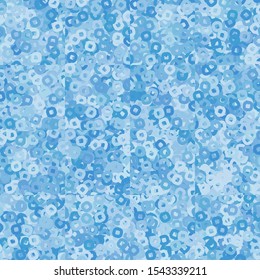 Seamless pattern consisting of checkered background and rounded holey squares scattered randomly. Winter paints.