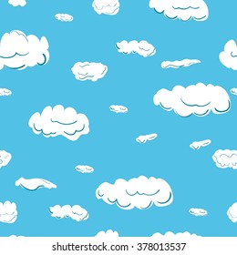 seamless pattern consisting of clouds