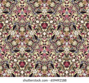 Seamless pattern consisting of color abstract shapes. Useful as design element for texture and artistic compositions.