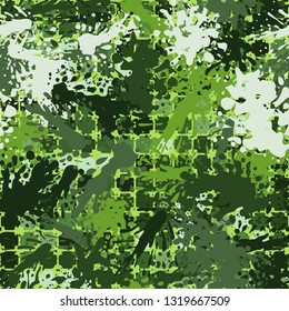 Seamless pattern consisting of colored dynamic blots.
The background consists of rounded cruciform shapes. Editable.