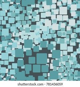 A seamless pattern consisting of colored rounded squares. Texture for clothes, design, computer games, tourist things, backgrounds for websites. Contains six colors.