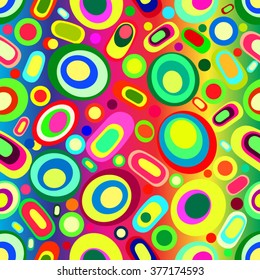 seamless pattern consisting of colorful oval shapes